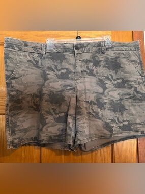 Maurices Olive Green Camo Shorts